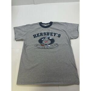 Vintage Hershey Chocolate Bar T Shirt Ringer Style Tee Size Large 2002 Y2K
